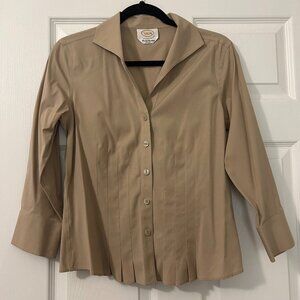 Talbots 'Wrinkle Resistant Stretch' Button Down Long Sleeve Blouse